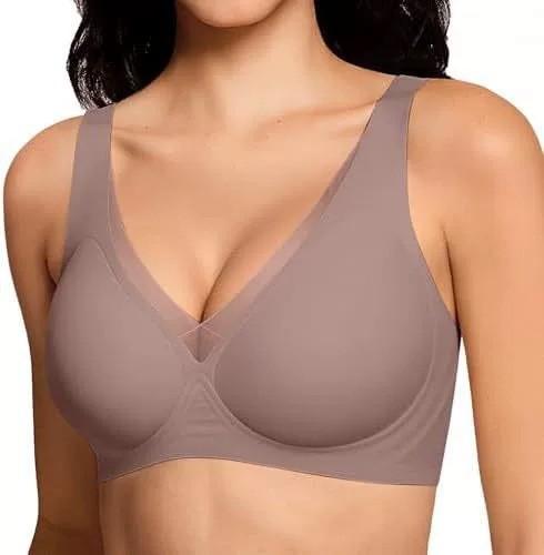 Thin Wireless Bra Seamless Jelly Strip Side Support Anti-Sagging