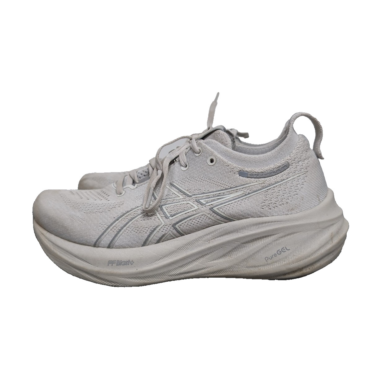 Asics Gel Nimbus 26 Mens 7.5 FF Blast+ Running Cushion Gray Atheltic Train Gym