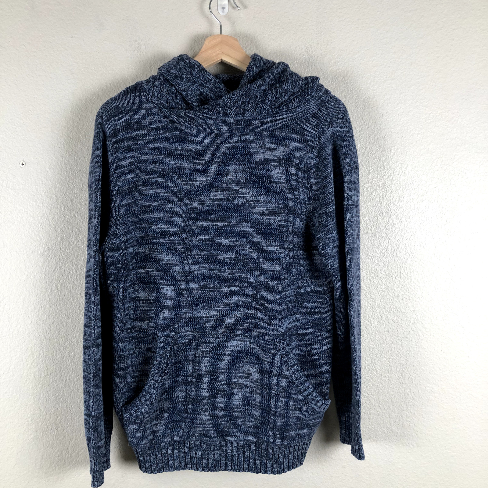 Retrofit Sweater Hoodie Womens Medium Blue Kangaroo Pocket Casual Neutral Layer