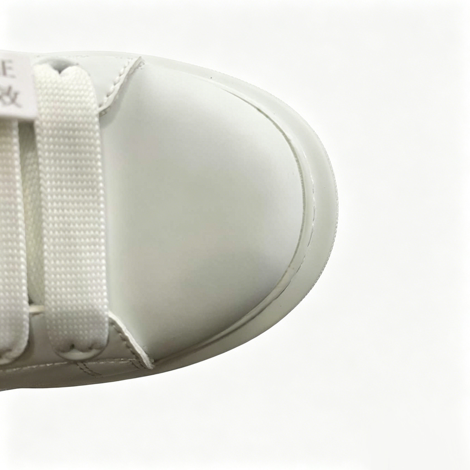 Alexander McQueen White Pink Croc Embossed Leather Heel Platform Sneakers Unisex