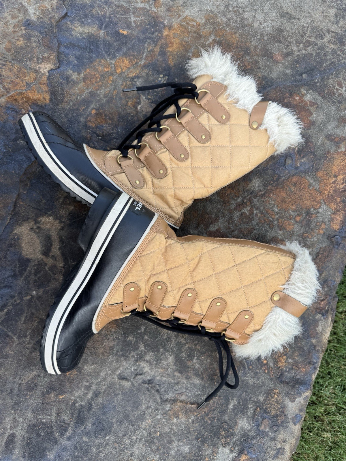 Sorel Tofino II Cate Waterproof Fur Lined Canvas Tall Duck Winter Boot Size 9