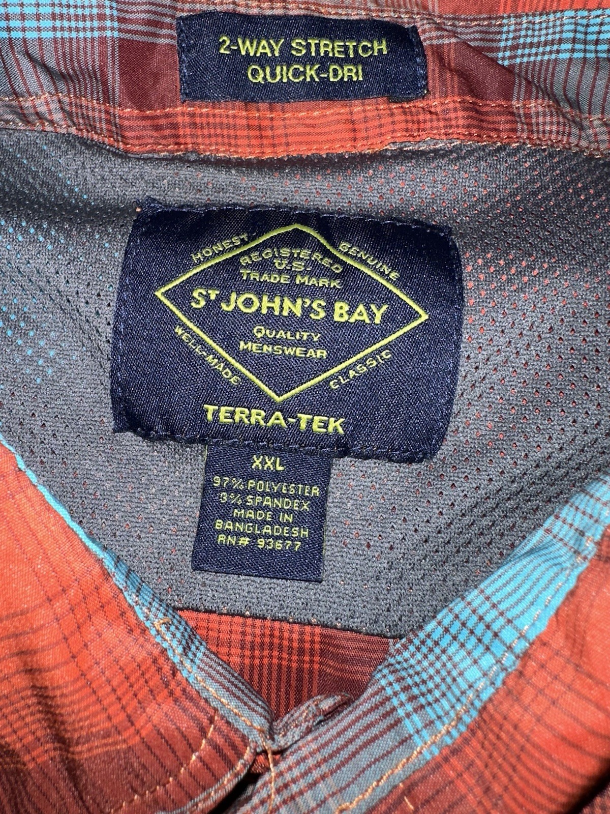 St. John’s Bay Terra-Tek Men’s XXL Stretch Quick Dry Shirt #gorpcore #hiking