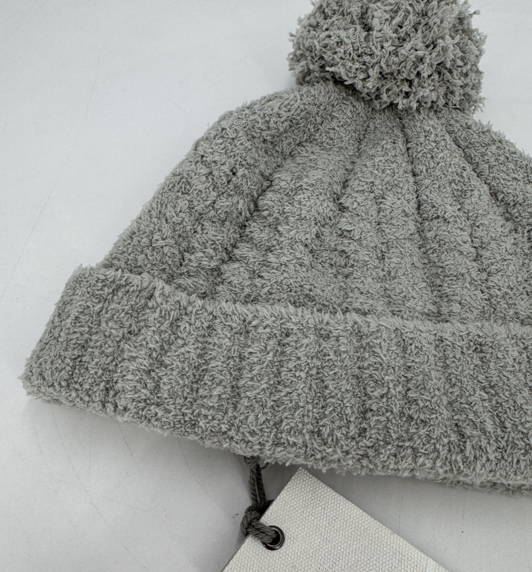 Barefoot Dreams Cozy Chic Pom Pom Beanie Sea Spray Blue NWT $55 Soft Plush Cozy
