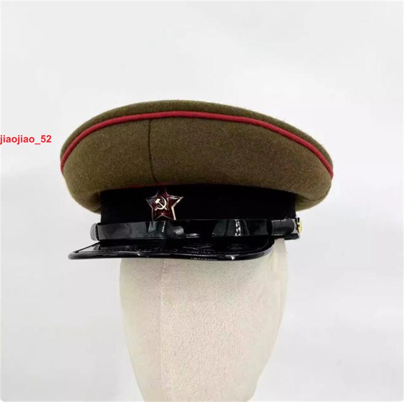 Soviet Political Commissar Hat Large Brim Soviet Uniform Hat Blue Gift Christmas