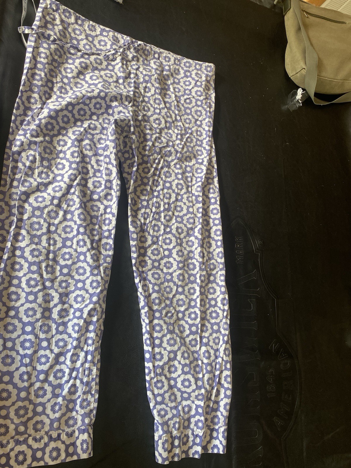 Pottery Barn Teen Purple Floral Pajama Bottom Waist Is 40 Inches W Drawstring L