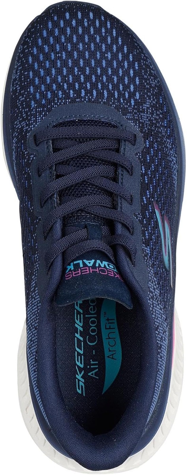 Skechers Womens Max Cushioning Arch Fit Roslyn – Navy/Purple – 5.5 B – Medium