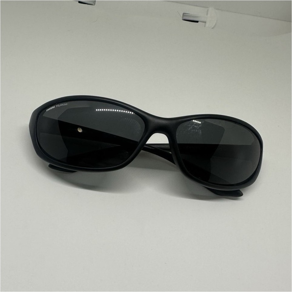 Carrera CA903/S 01V3 Men’s Wrap Sunglasses Polarized Gray Lens Black 125mm