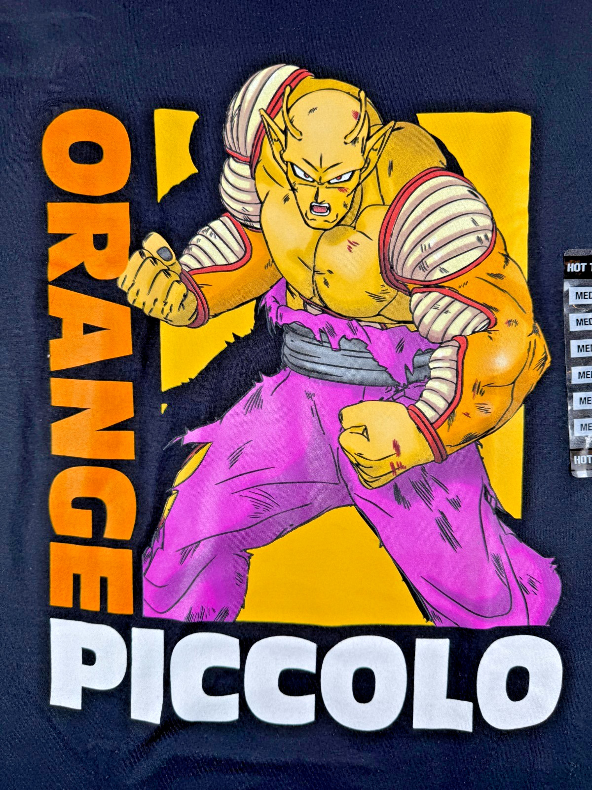 Size M – Toei Dragon Ball Z Orange Piccolo Character Graphic T-Shirt Black NWT