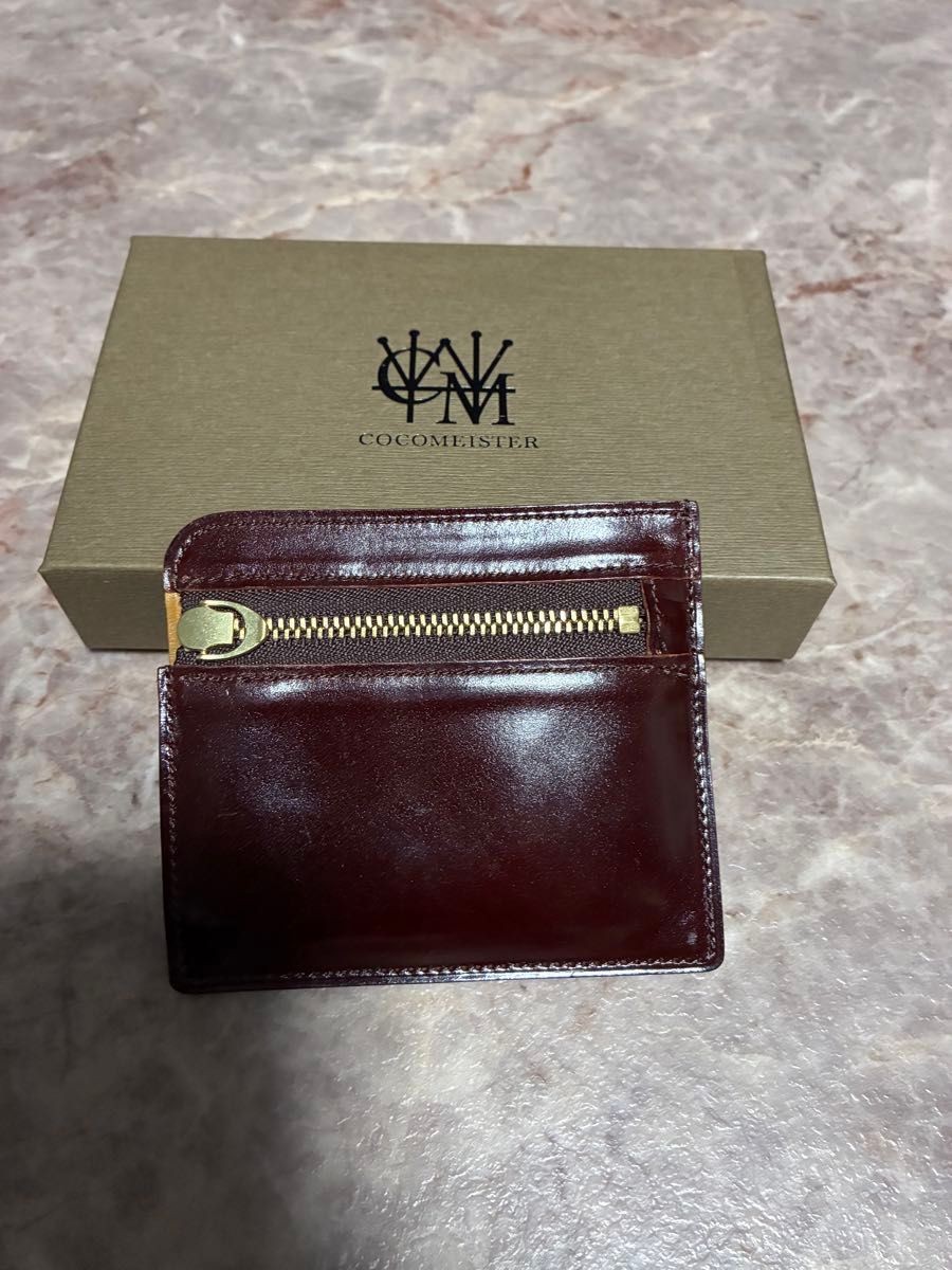 Burgundy Mini Wallet Coin Case with Money Clip 8.7×10.2×1.3cm Bill Pocket Fit