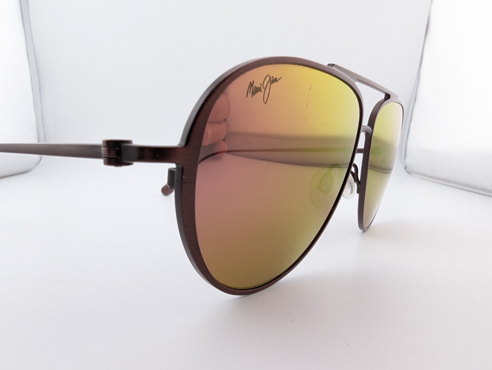 Maui Jim Sunglasses, MJ543-07M Shallows Matte Copper, 59-12-145, Titanium, Japan
