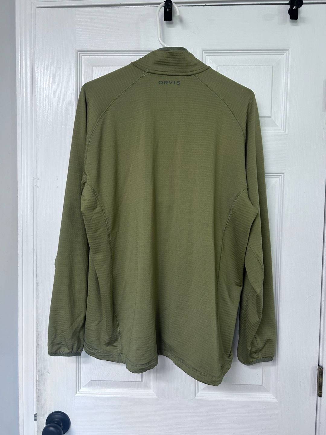Orvis Grid Fleece Half-Zip Pullover Olive Green