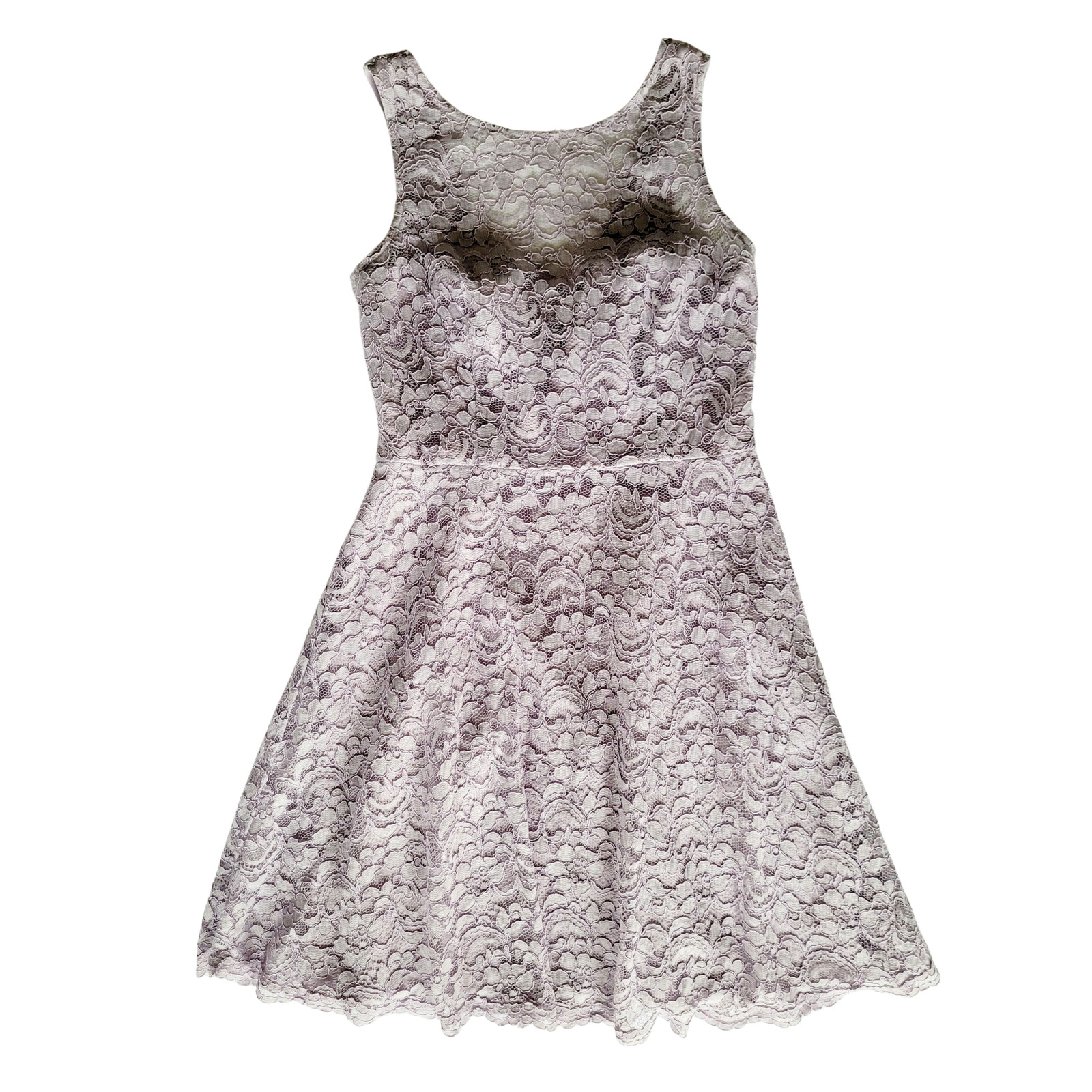 David’s Bridal Dress Size 10 Purple Pre-Loved Lace Bridesmaid Short Cocktail
