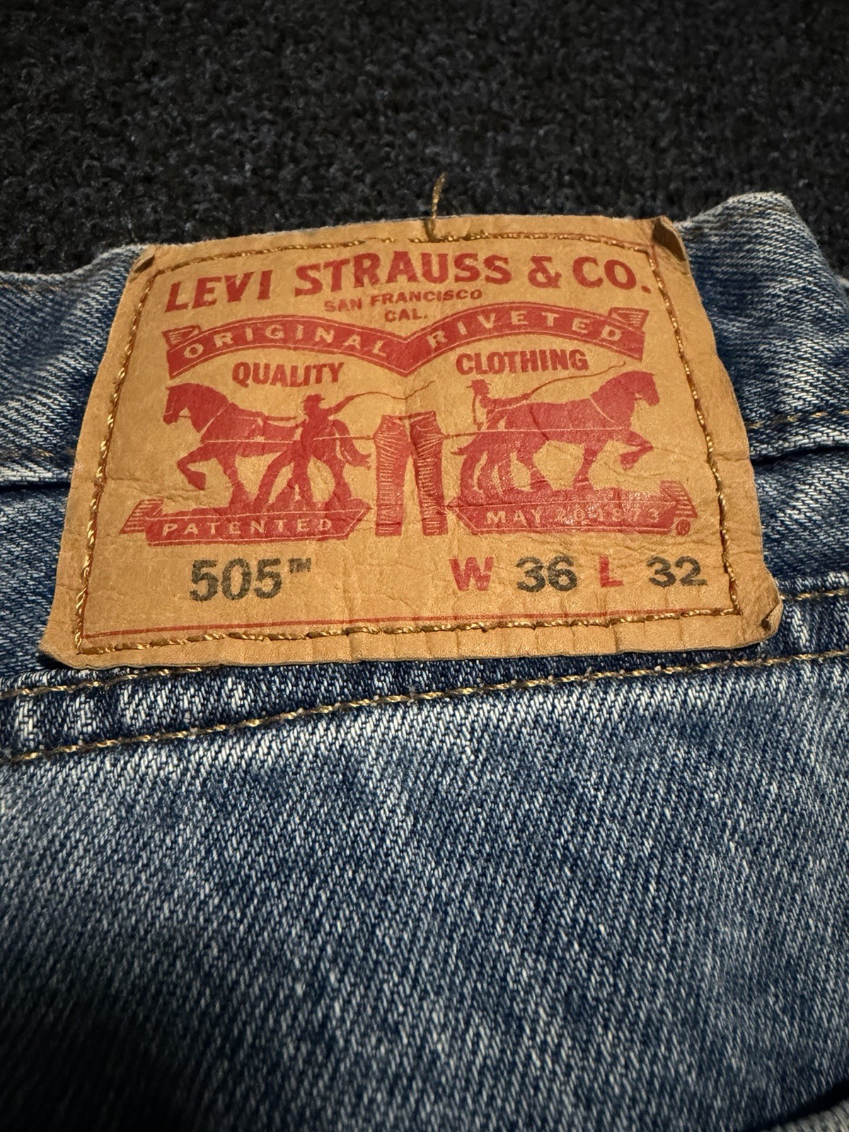 Levi’s® 505® Men’s Regular Fit Jeans Light-Stonewash, 36×32