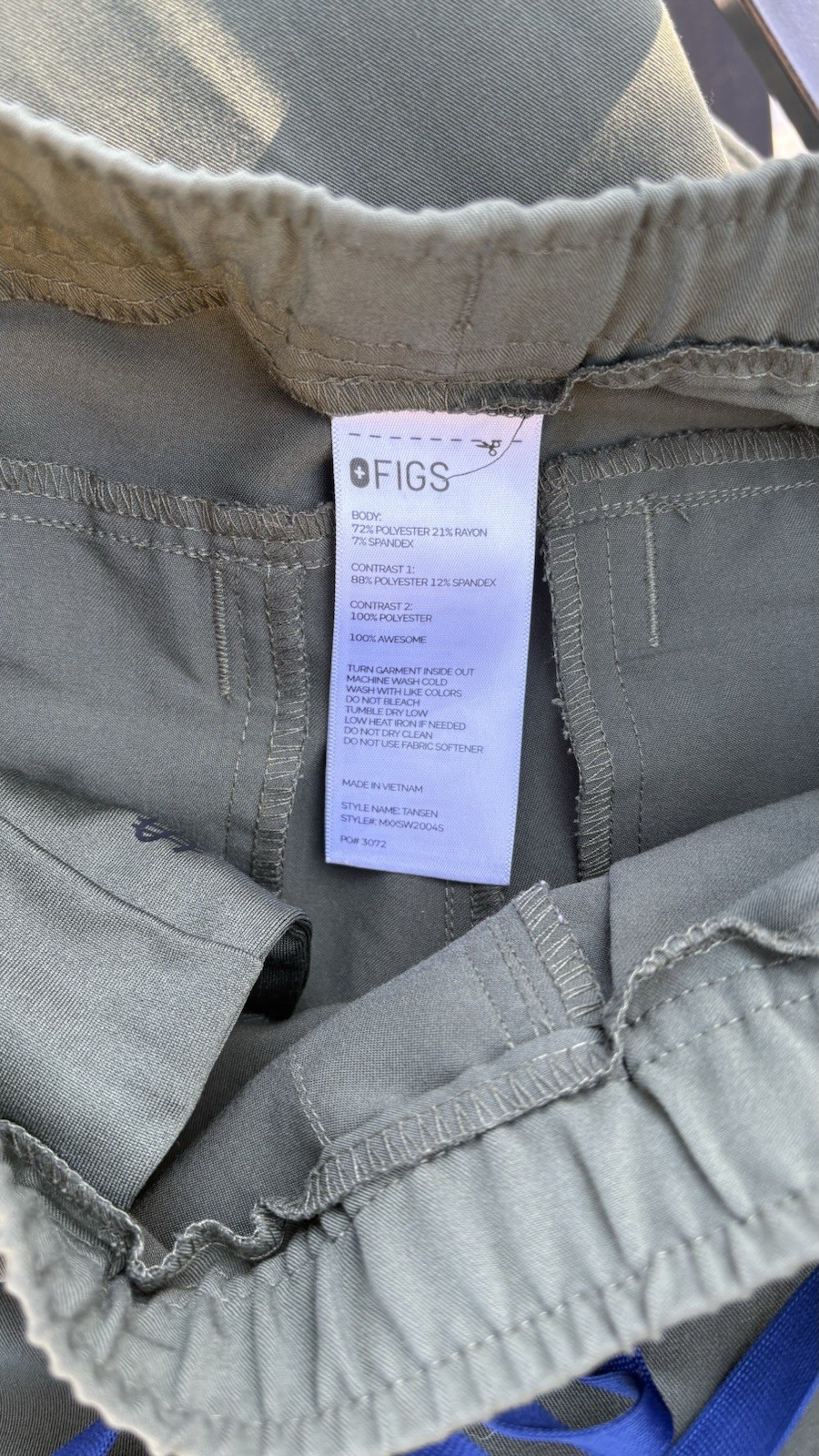 FIGS Technical Collection Women’s Scrub Set Size L Gray Solid Twill Top & Pants