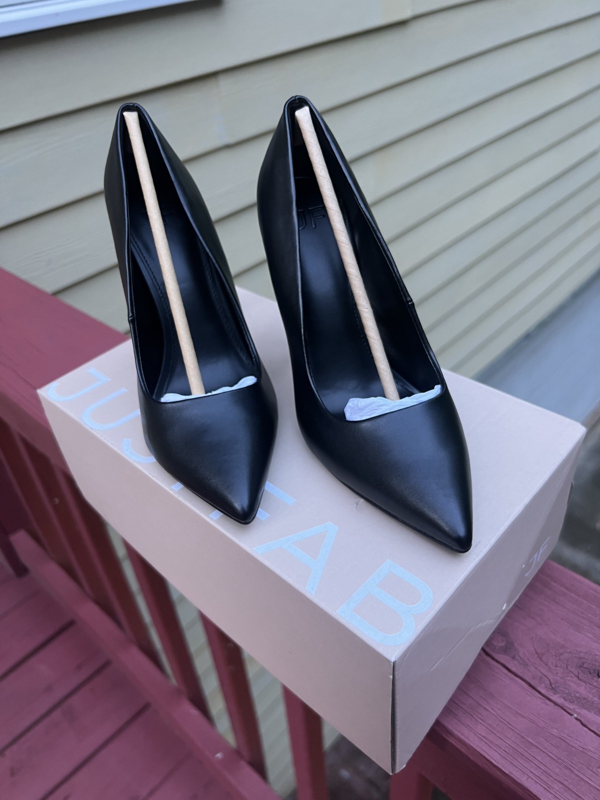 JustFab Gisselle Pumps Women’s Heels Black Onyx US size 7.5 UK 5.5 EU 38 New