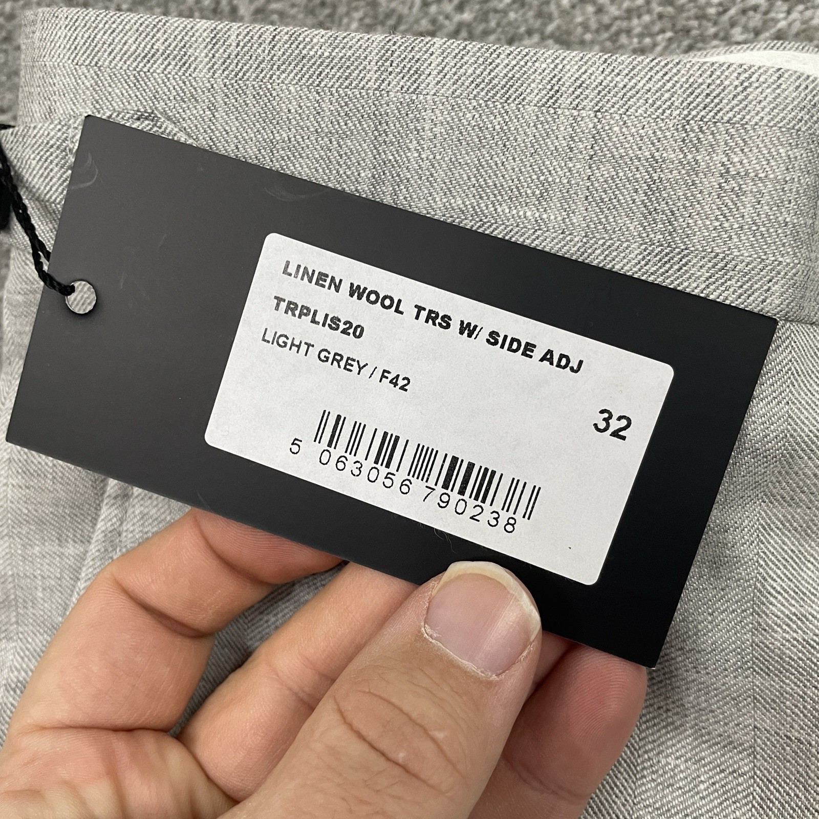 Hawes & Curtis Trouser Pant Men 32 Linen Wool Vitale Barberis Traveller Unhemmed
