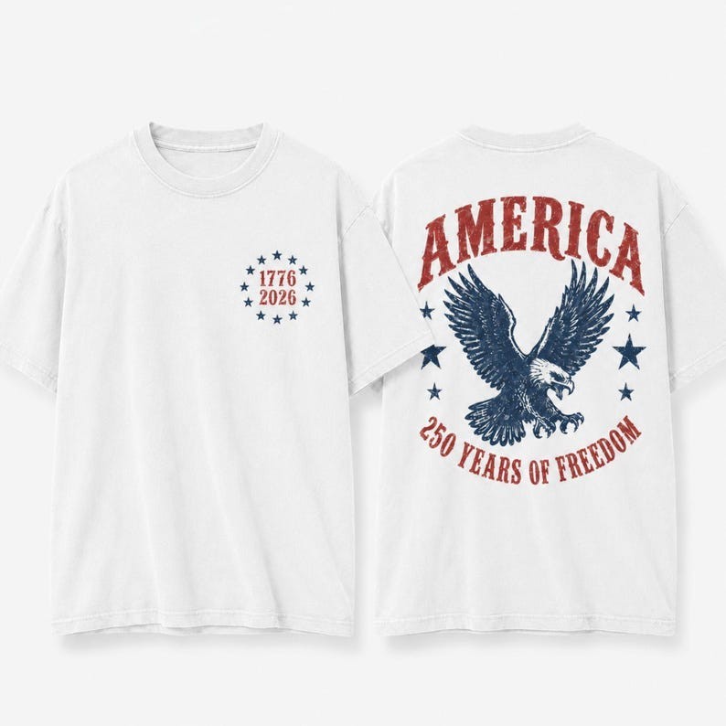 Comfort Colors America Eagle Shirt, 250th Anniversary Tee, Patriotic Western Shi