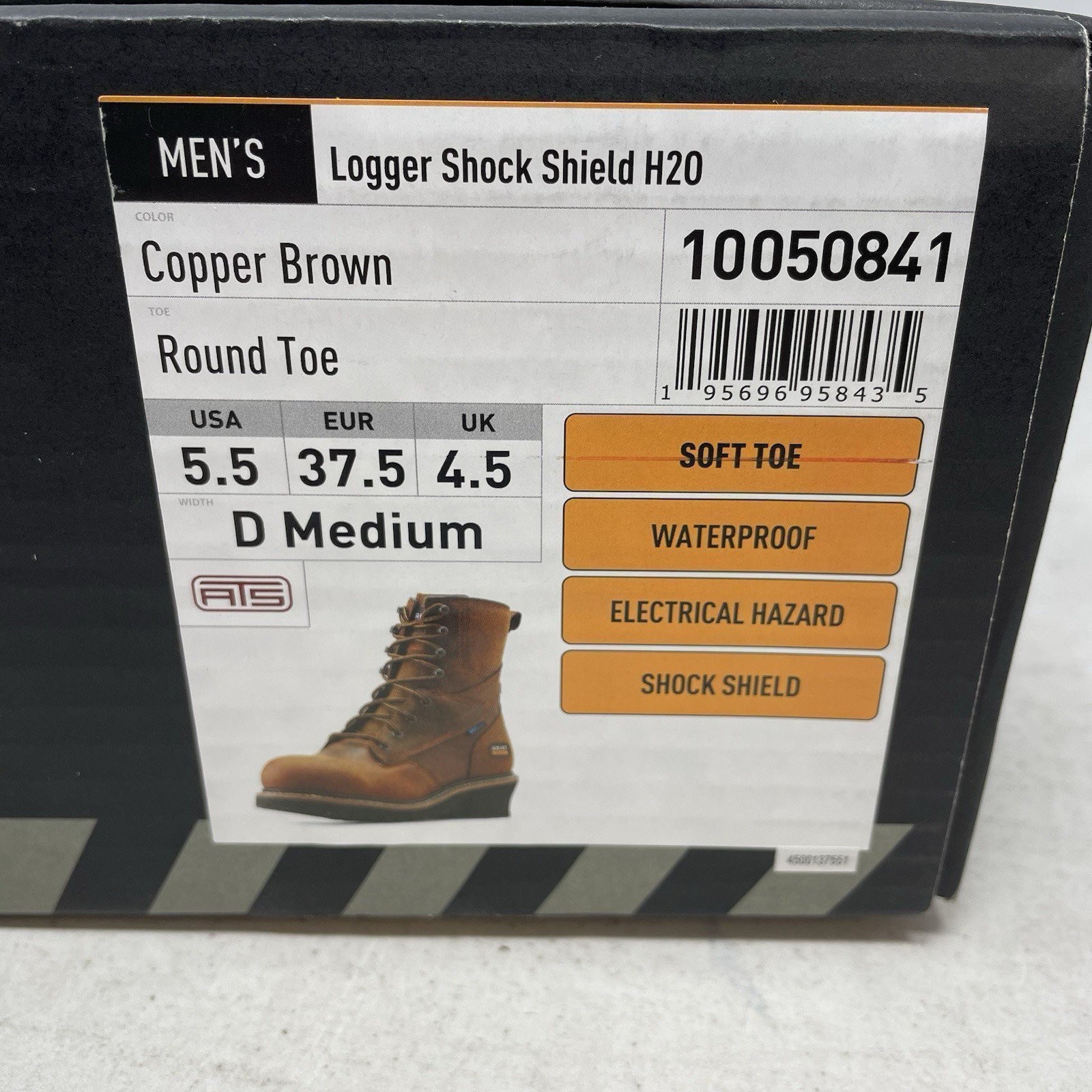Ariat Logger Shock Shield H2O Soft Toe Boots Copper Brown Men’s Size 5.5D