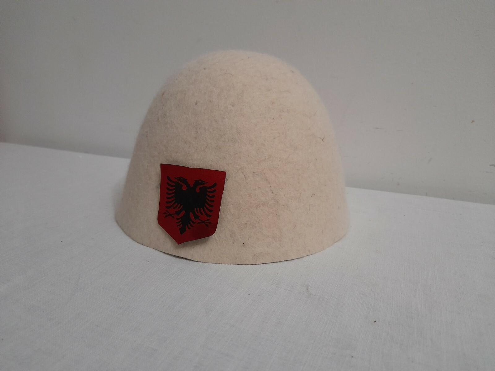 ALBANIA PLIS WOOL HAT FOLK QELESHE HANDMADE 100% WOOL ALSO CALLED PILEUS #1