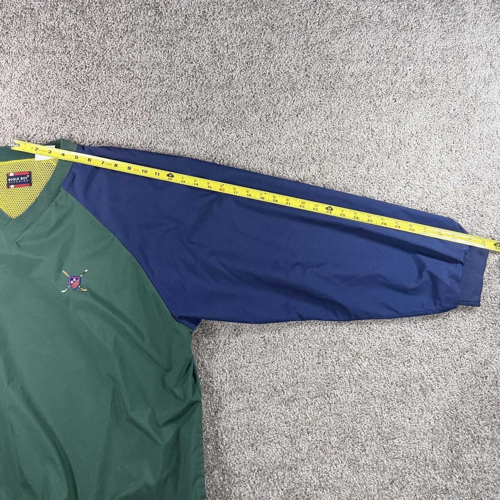 VINTAGE Bugle Boy Classics Colorblock Golf Pullover Windbreaker Men’s XL 90s Y2K