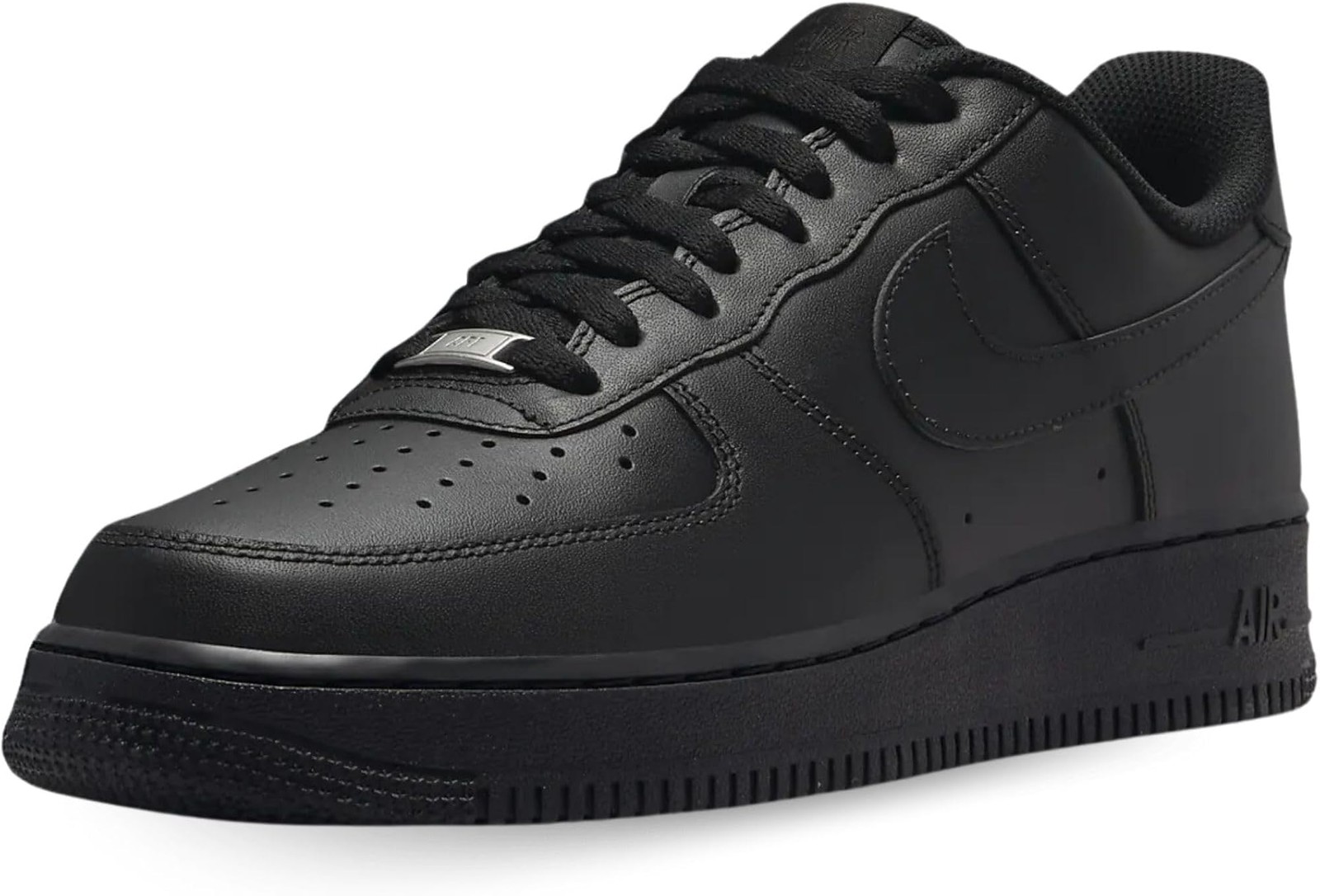 Nike Men’s Air Force 1 ’07 Sneaker – Black/Black/Black – 10