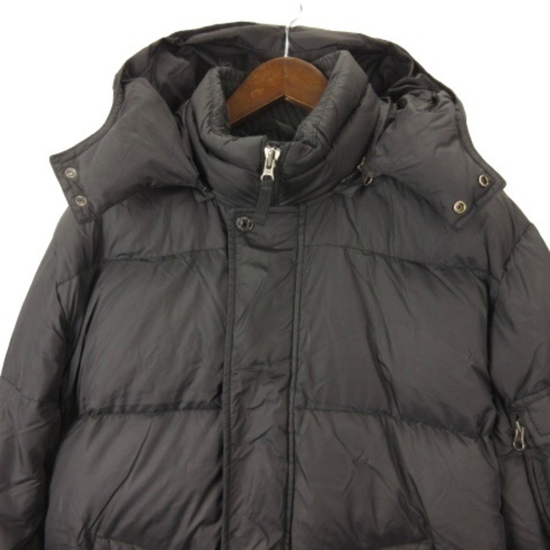 Emporio Armani Hooded Down Jacket Back Logo XL Black Used 7f4b4d166a88ebd88dca5b
