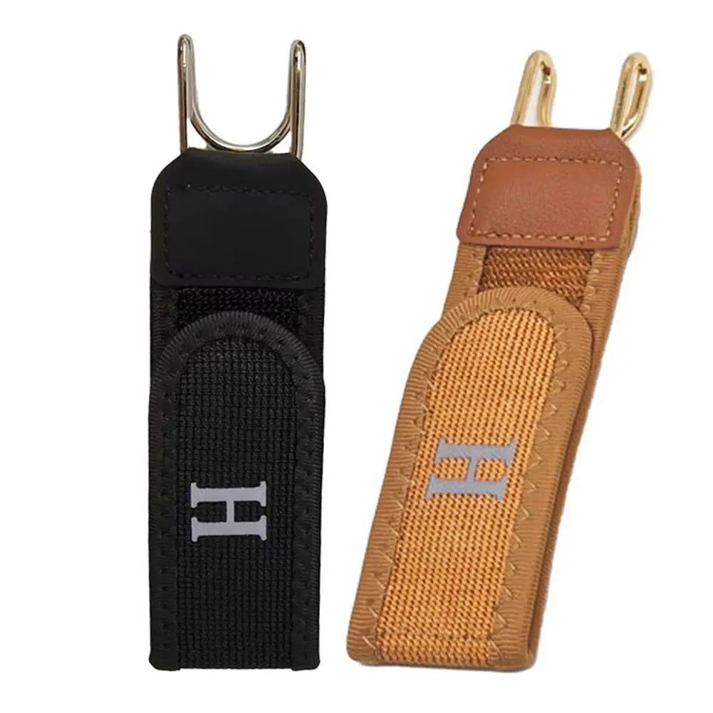 2PCS Tactical Metal Hook Elastic Belt Buckle-Less Invisible Waist Belt Closure