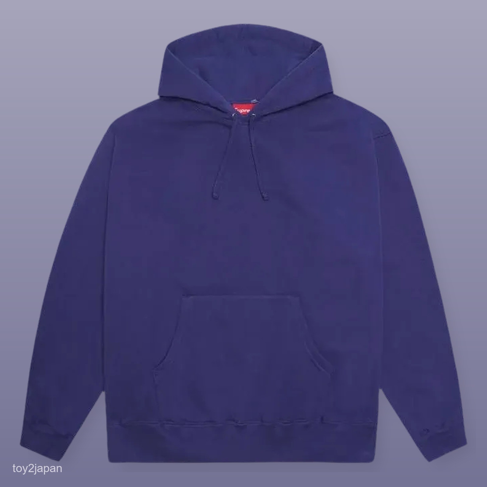 Supreme Satin Applique Hooded Sweatshirt Washed Navy Hoodie New
