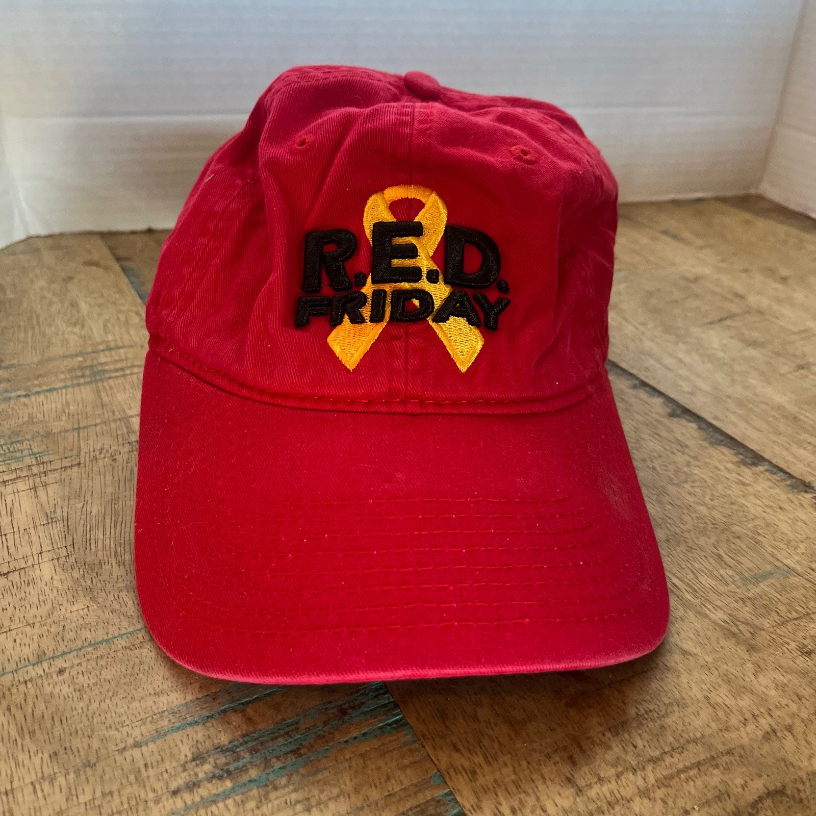 Red Friday Red Champion Hat Adjustable Adult Size OSFA Red Hat Baseball Cap
