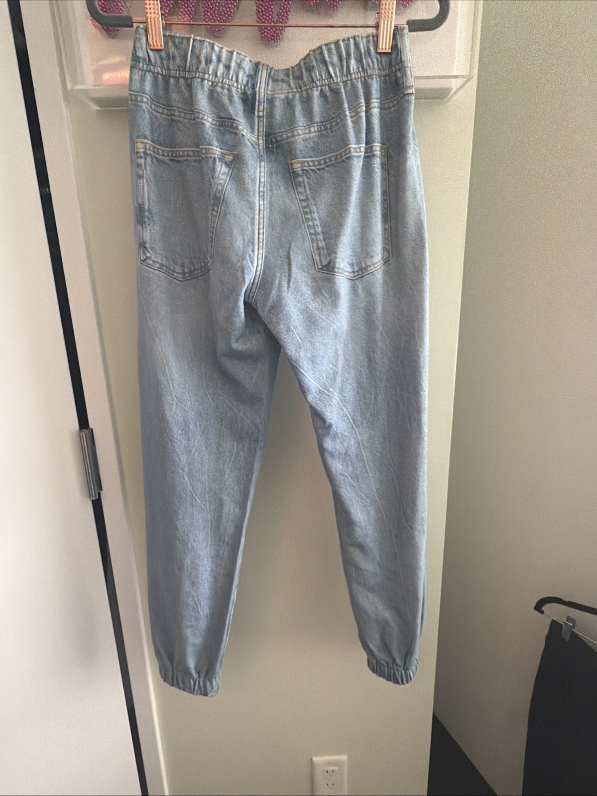 rag & bone Miramar Joggers XS Elastic Waist – Light Wash “denim”