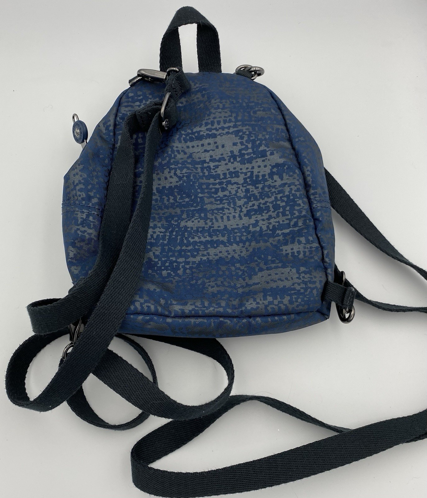 Kipling Lovebug Small Travel Backpack Bag Blue Eclipse Black Strap