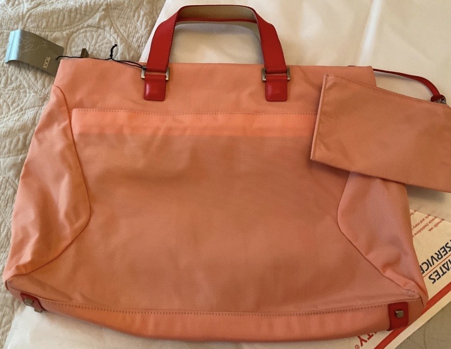 STOCK Tumi Portfolio Brief in Sorbet w/ Leather Accents & Coin Purse
