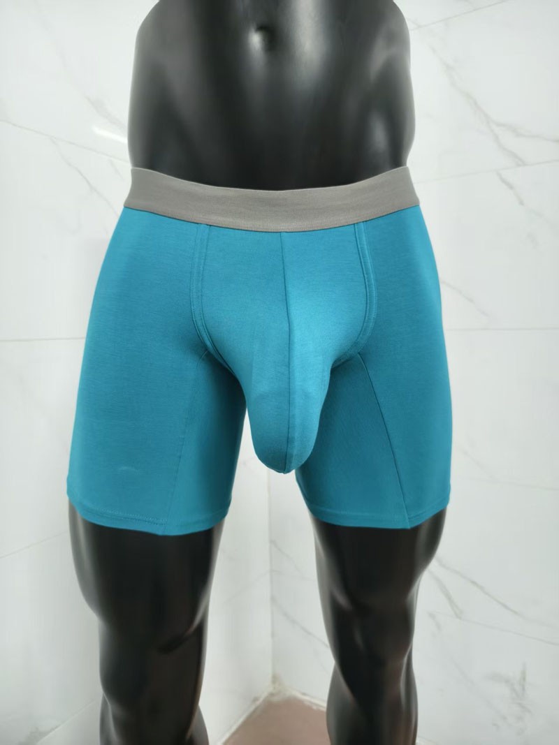 Mens Large Spacious Pouch Long Boxer Trunks Underwear Comfort Soft Shorts Pants