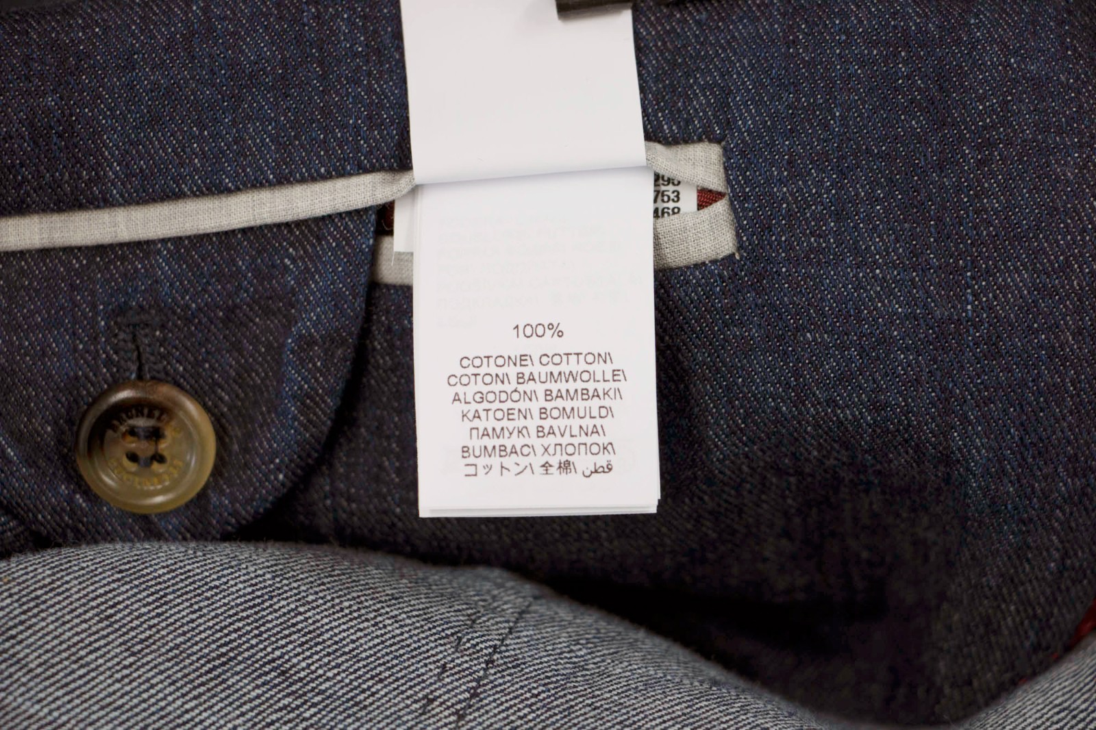 NWT $4500 Brunello Cucinelli Men’s Denim Sport Coat W/Logo Engraved Buttons A262