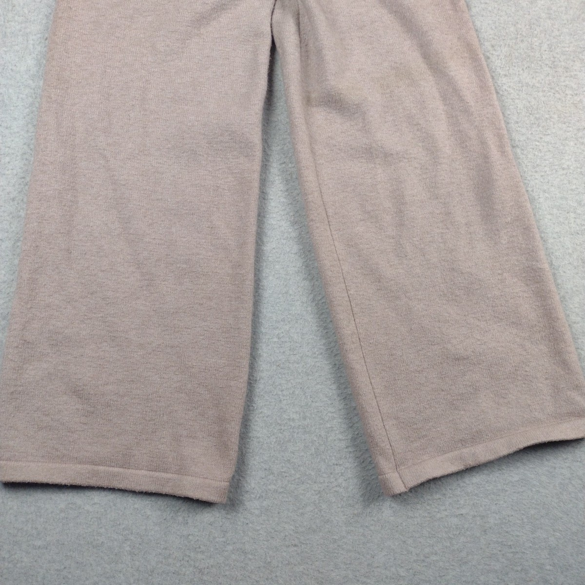 Unbranded Woman’s Size M Beige Flared Knit Pants Viscose Polyamide Polyester