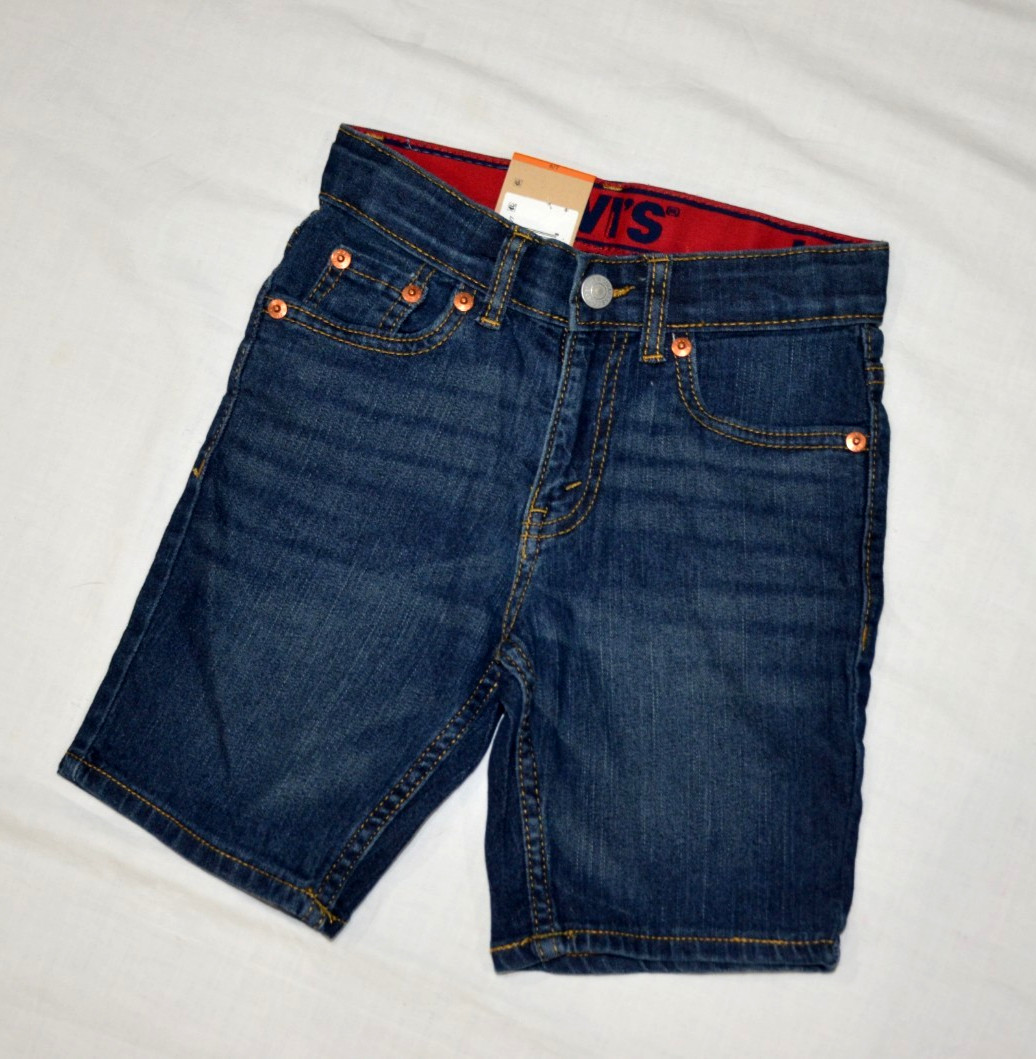 NEW Levi’s Boys 511 Stretch Flexible Denim Jean Shorts Size 6/7 Adjustable Waist