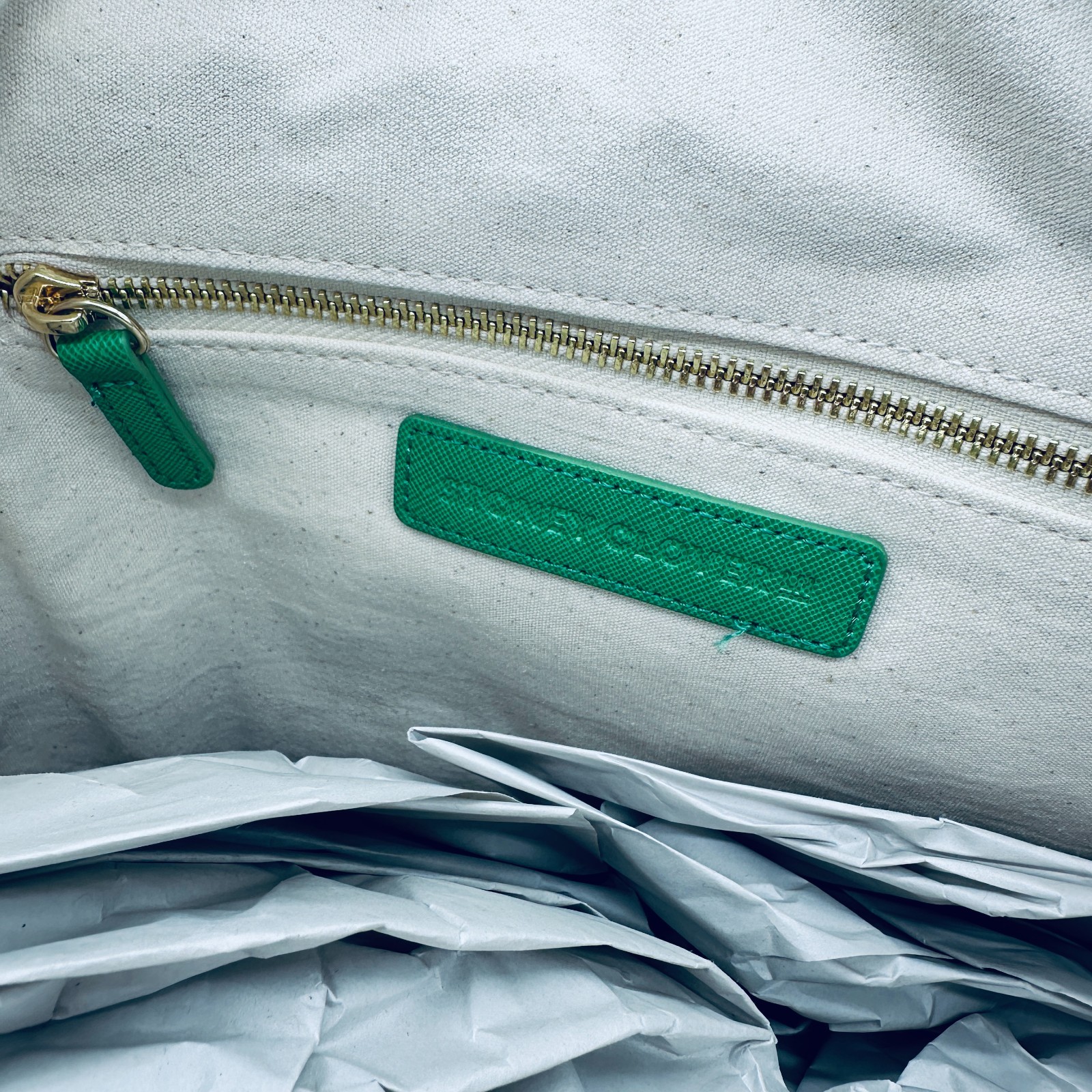 Stoney Clover Lane Canvas & Nylon Shopper Tote Natural Green