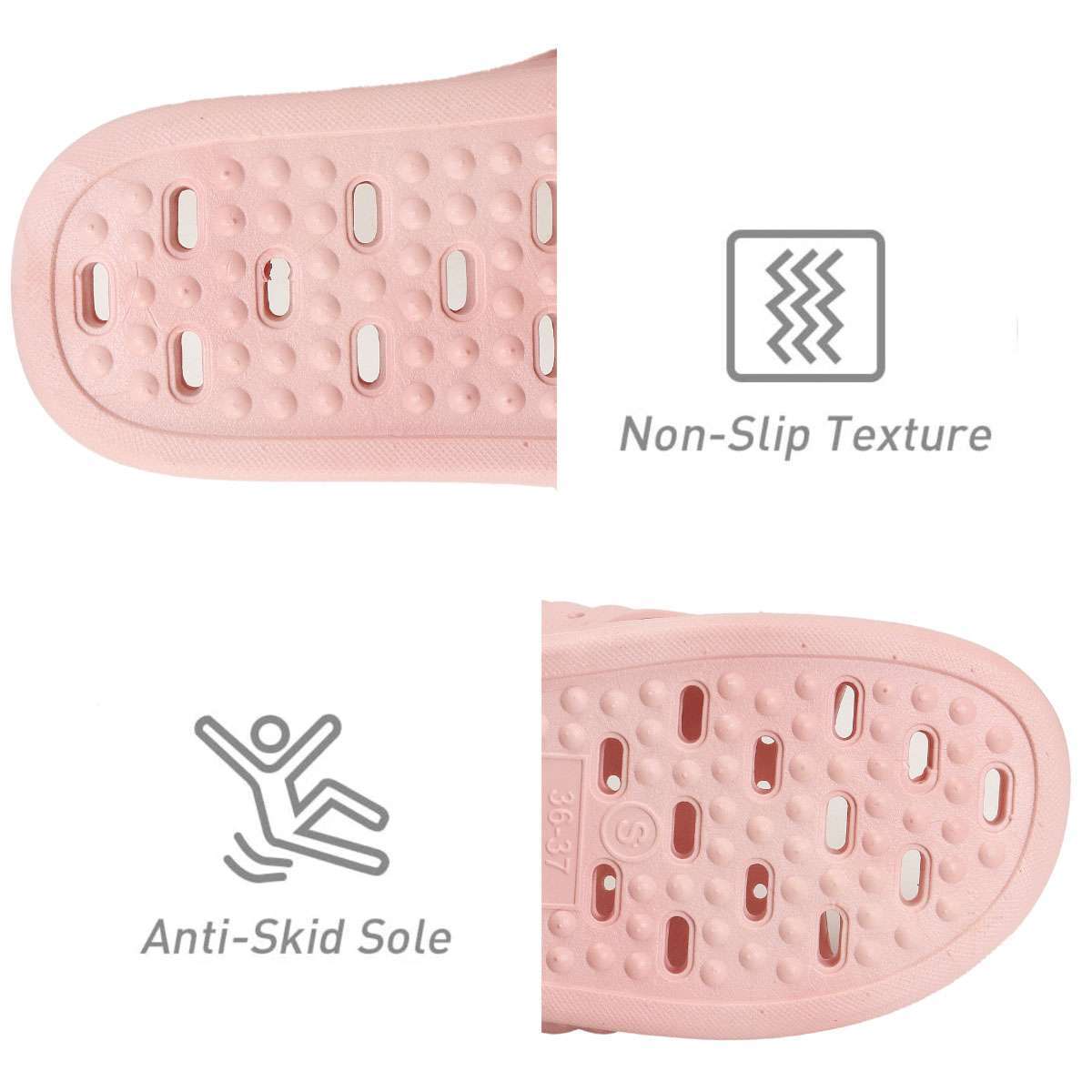 Unisex Shower Sandal Slippers w/ Hole Quick Drying Bathroom Gym Soft Sole shoes