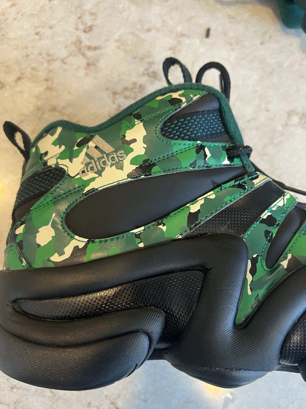 Adidas Crazy 8 Shoes Mens Size 11.5 Camo Green Basketball Sneakers Kobe G59054