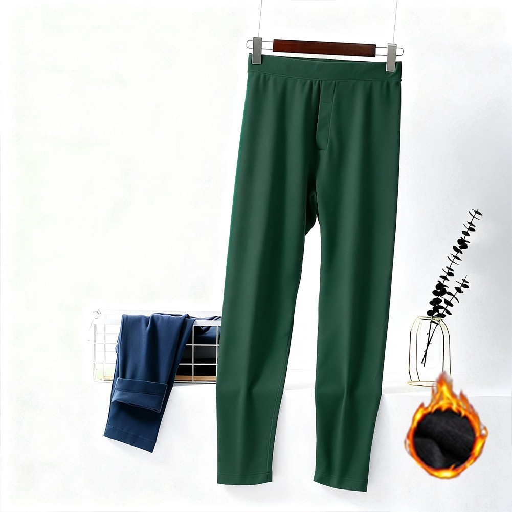 Thermal Pants for Men Full Length Fleece Lined for Slim Fit Long Johns Underwear