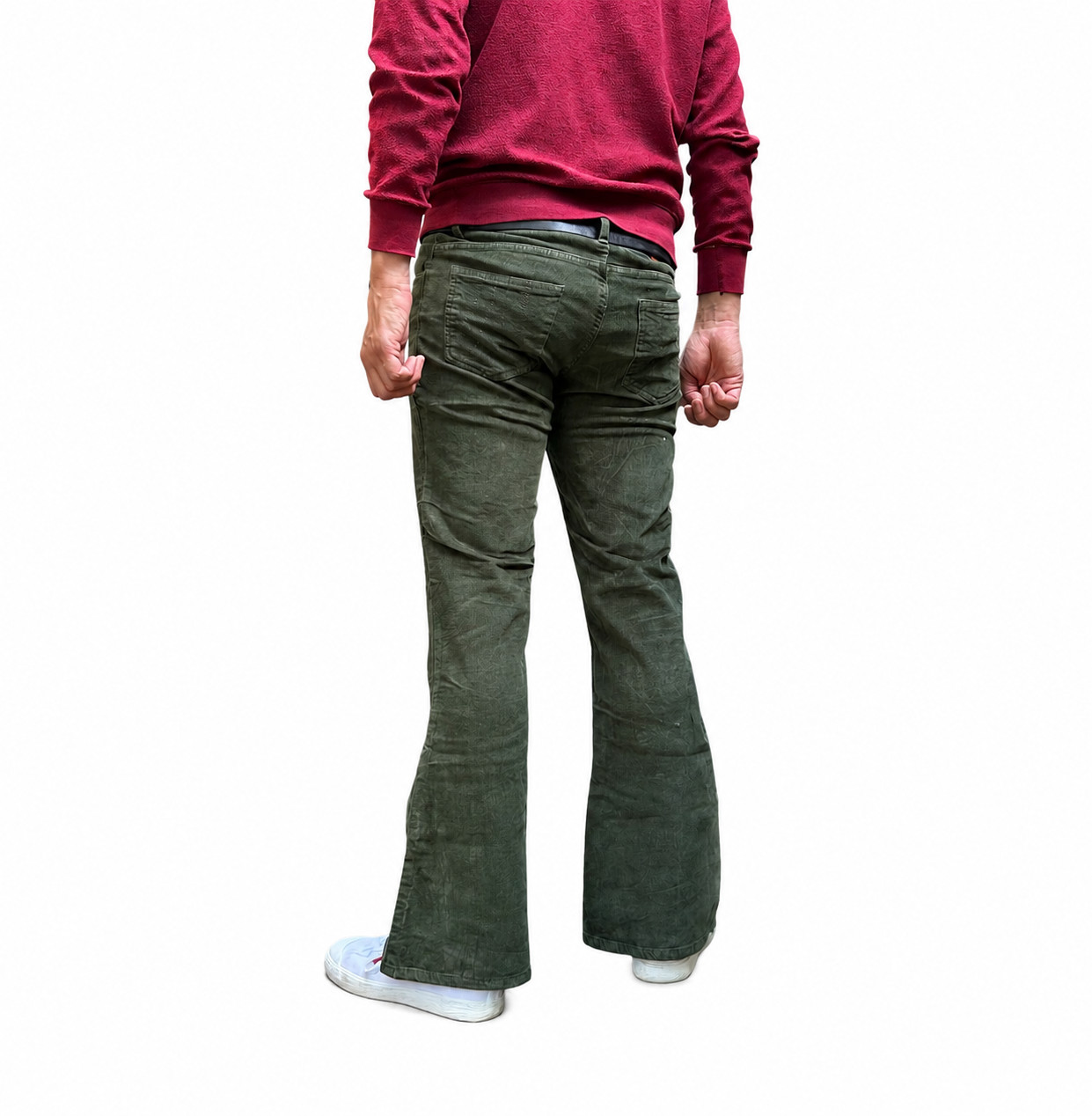 Men’s Bell Bottoms Flared Pants – Retro Corduroy Flares – 60s 70s Hippie Mod