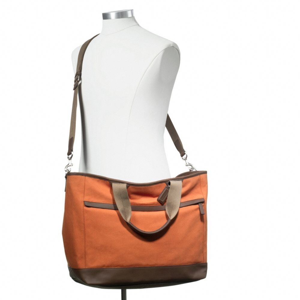 NWT$448 Coach CAMDEN Men’s WEEKEND CANVAS TOTE BAG F70931