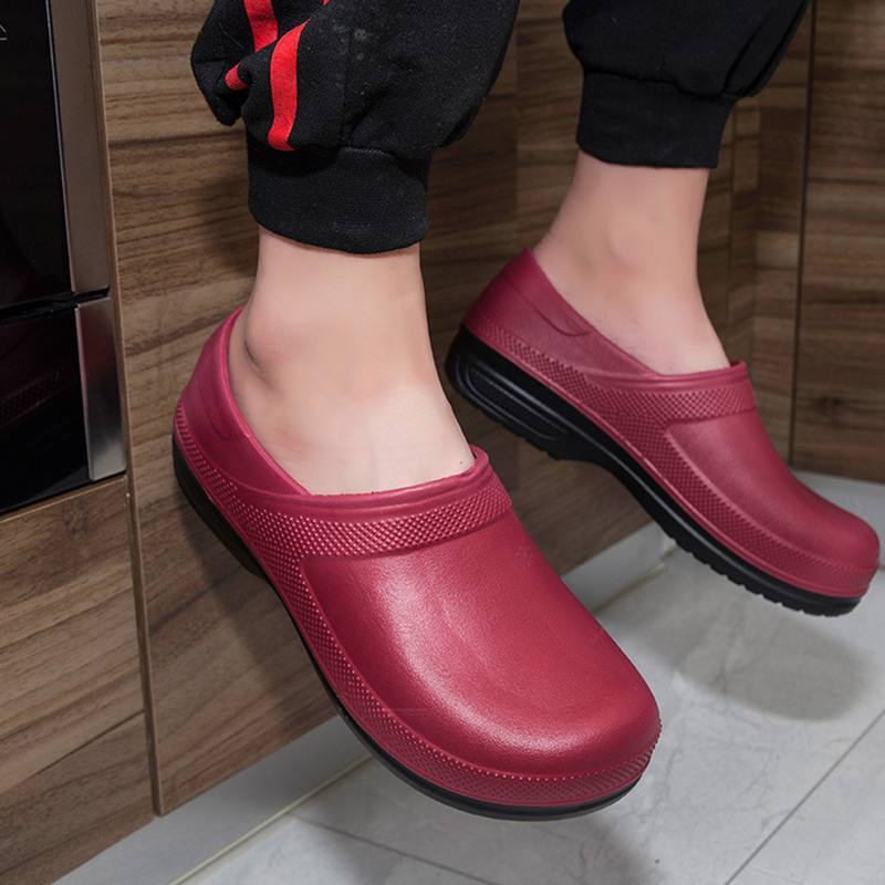 Chef Shoes Kitchen Unisex Non-slip Oil-resistant Waterproof Leather Plus Size