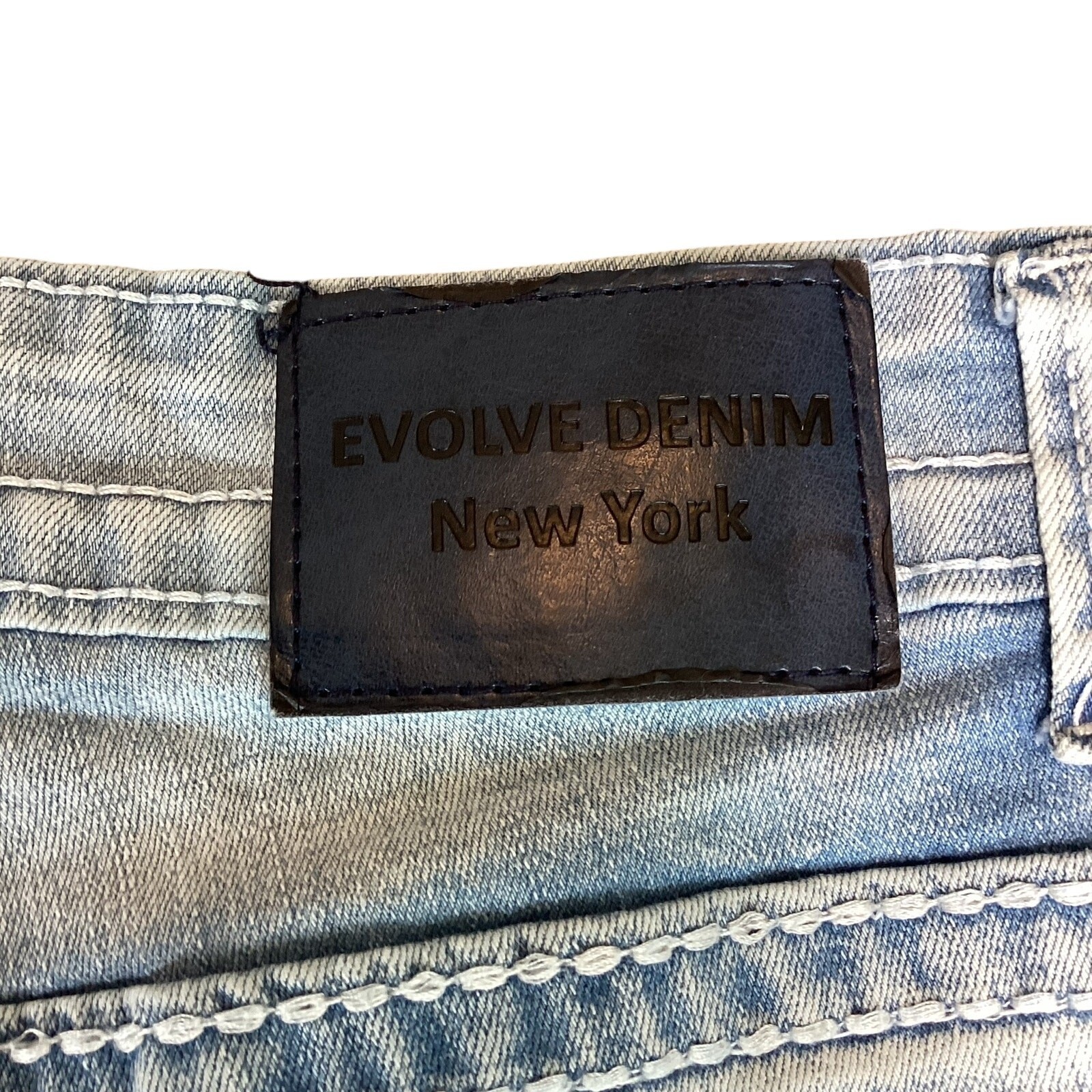 Evolve Denim New York Shorts Women 11 Blue Good Embroidered Rhinestone Y2K