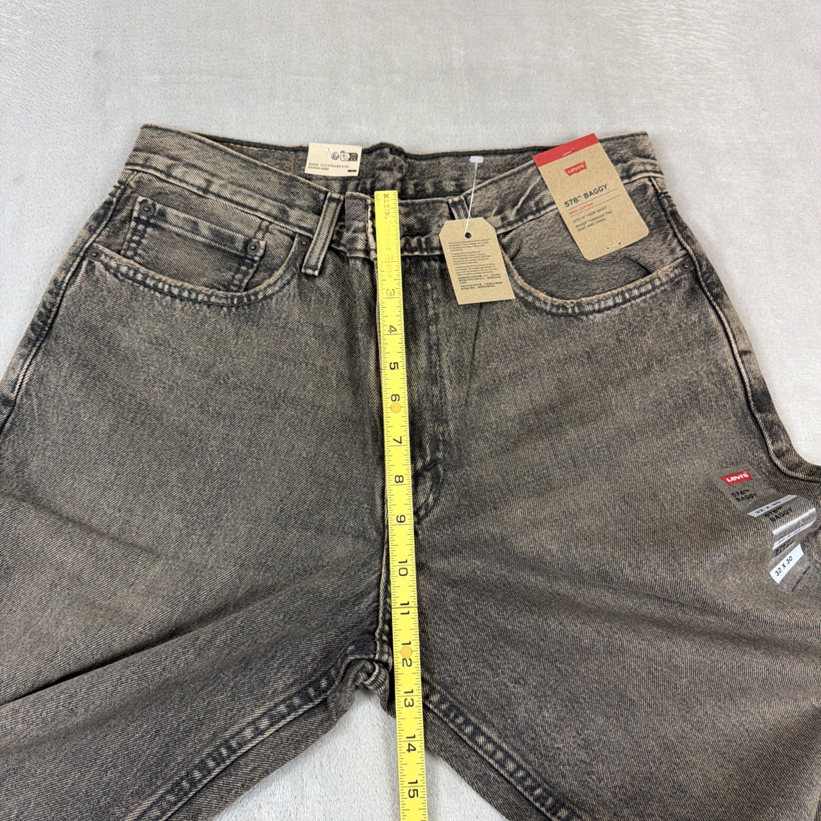 Levi’s 578 Baggy Denim Jeans Men’s Size 32×30 Gray Cotton Y2K