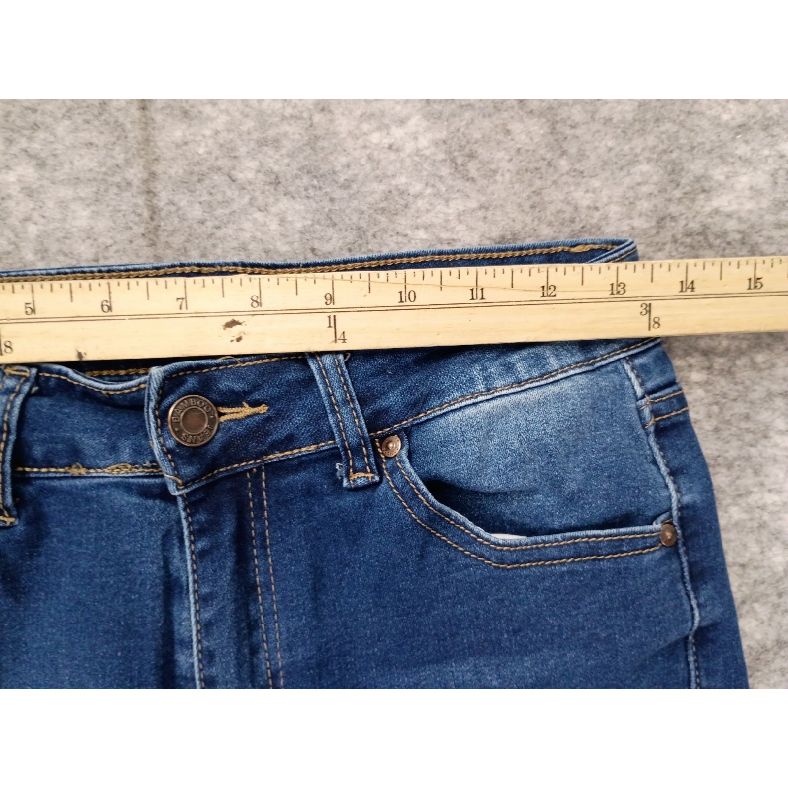 Bamboo Flare Bell Bottom Pink Floral Embroidered Jeans Boho Hippie 90s Size 7