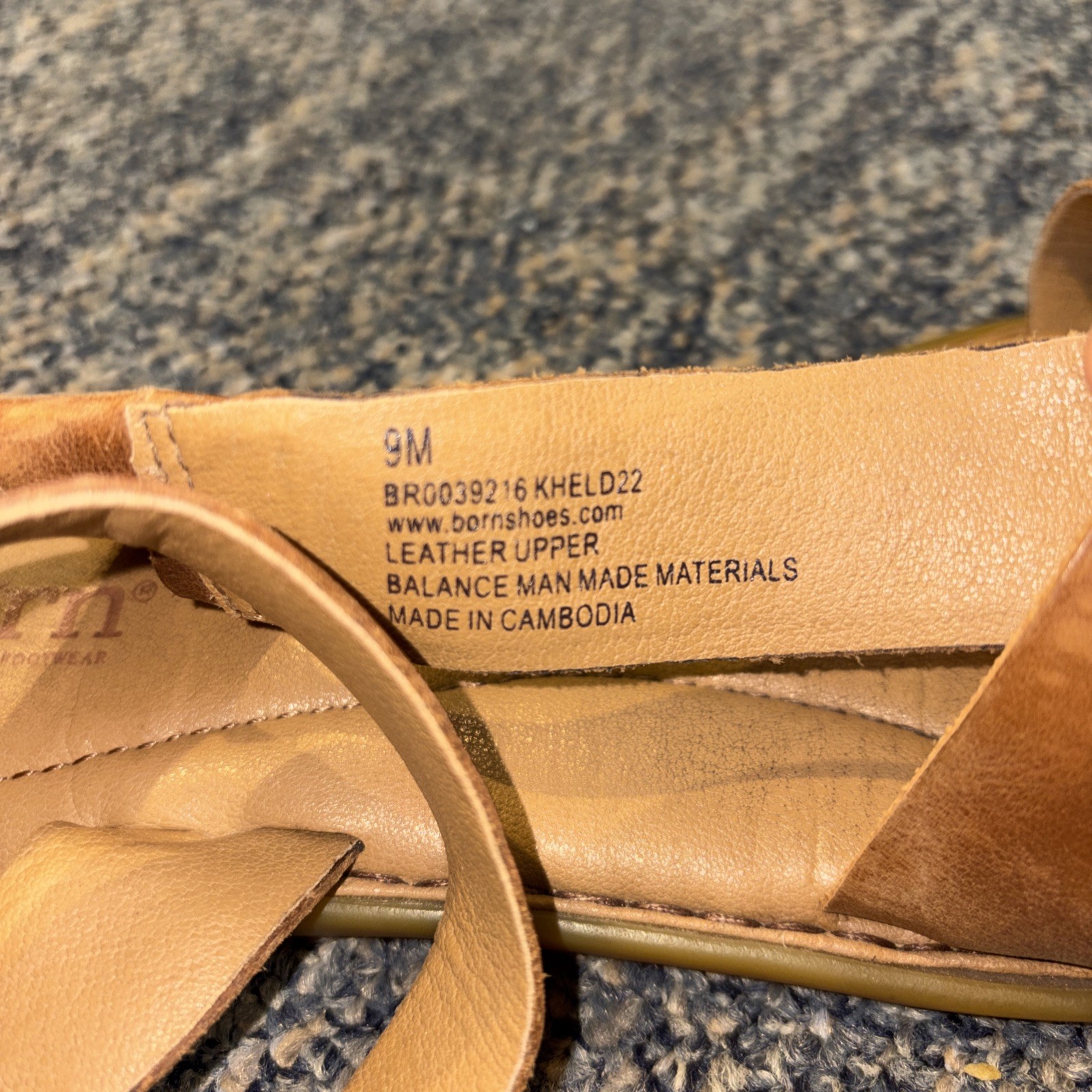 Born Leah Brown Leather Ankle Strap Shoe Sandals Women’s Size 9