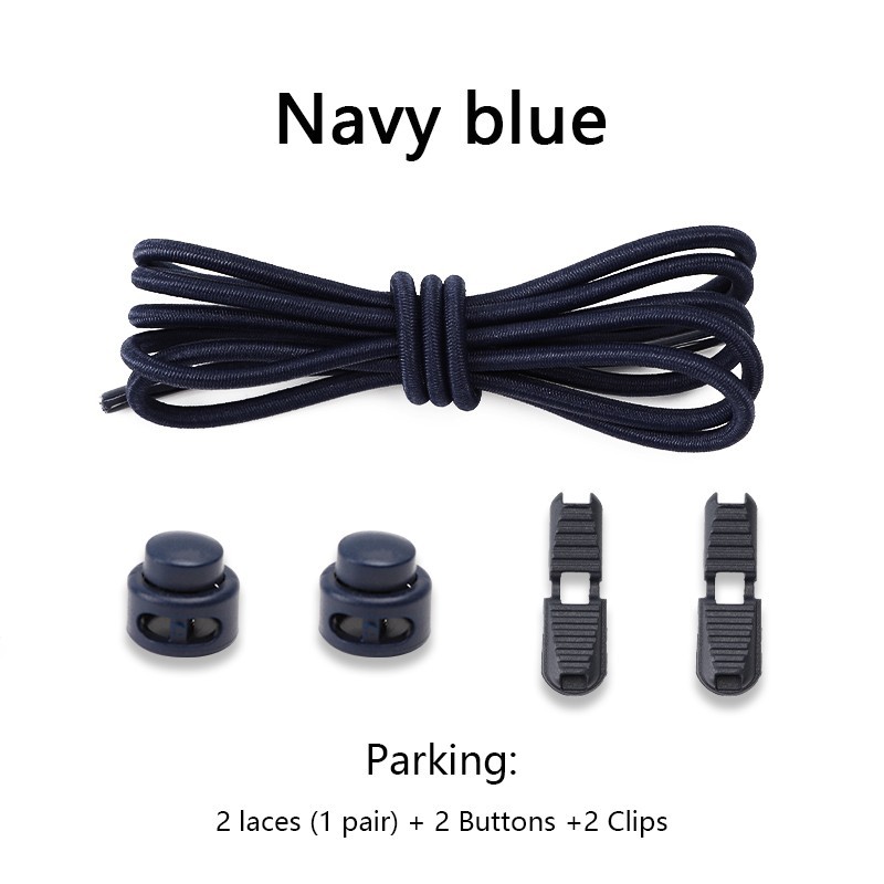 No Tie Elastic Shoelaces Lock Laces Shoe Strings Sports w/ Locking Toggle
