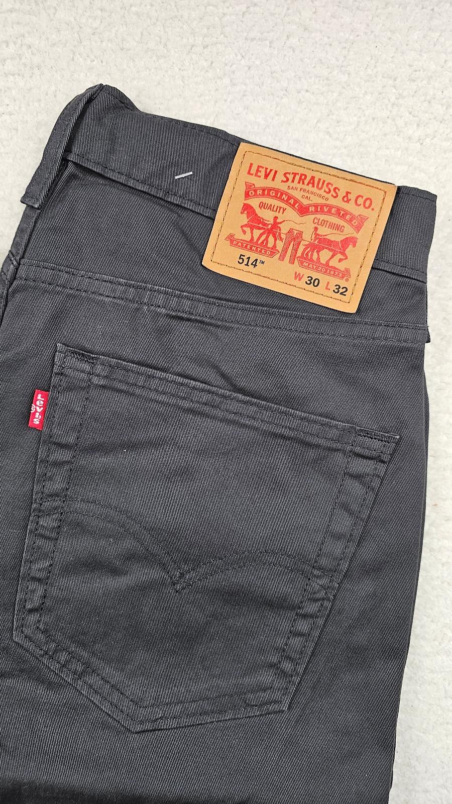 Levis 514 Straight Jeans Gray Charcoal Stretch Sits Below Waist CHOOSE YOUR SIZE