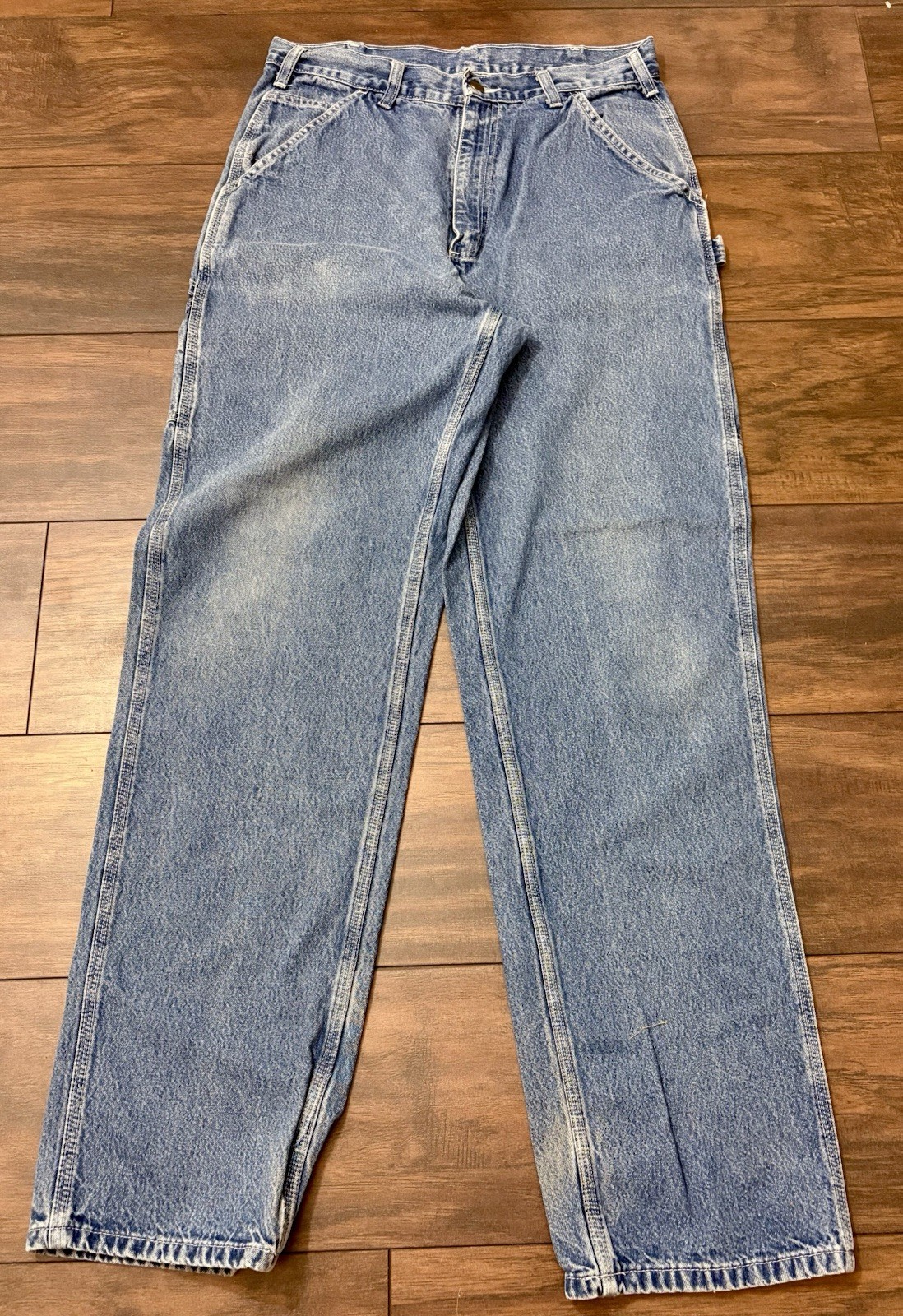 Carhartt Men’s Carpenter Jeans 34×36 Blue Denim Utility Work Pants EUC